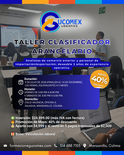 Taller Formación Clasificador Arancelario